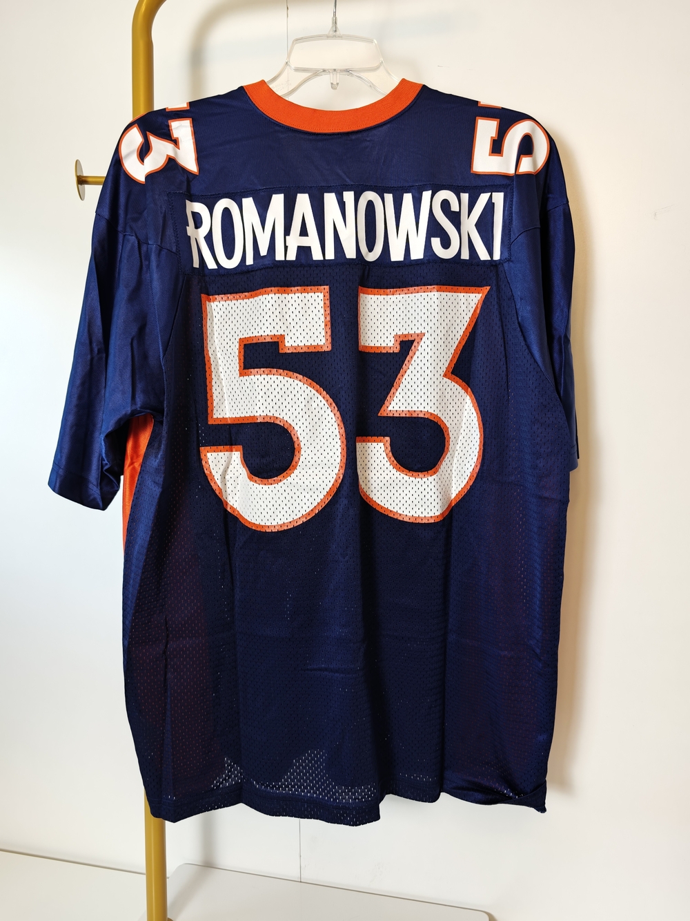Romanowski Denver Broncos Nike Navy and Orange Football Jersey #53 XL